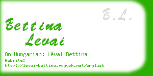bettina levai business card